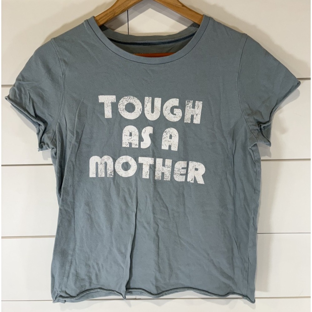 Grayson Threads Women's Blue Tough As A Mother Short Sleeve Graphic T-Shirt‎ M